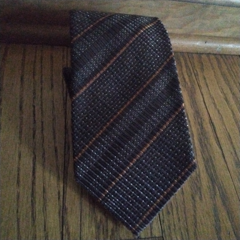 Valentino Brown Striped Necktie